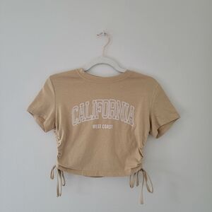 SHEIN Tan California Crop Top